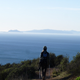 A quiet moment offering view of the Channel Islands in the distance